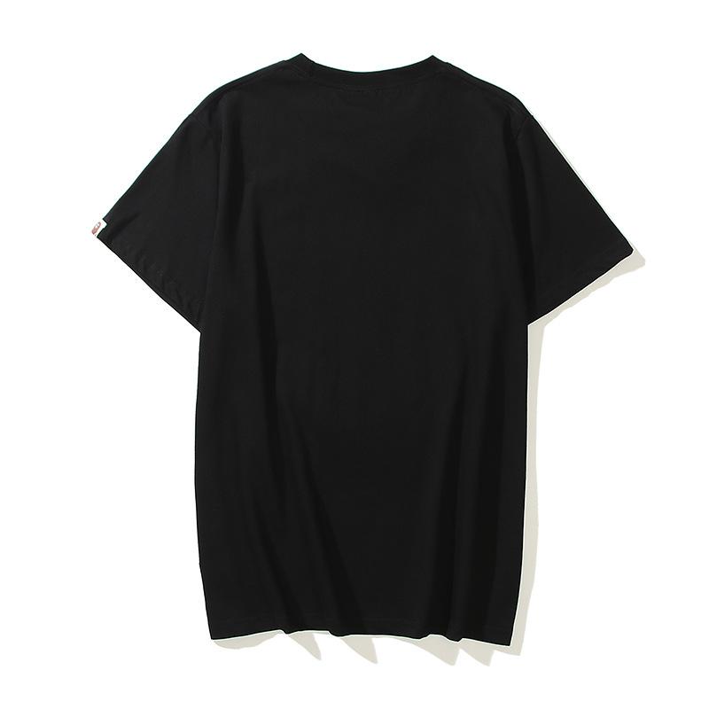 Bathing Ape T-Shirt Cartoon Round Neck Summer Loose Printed Plus Size Short-Sleeved Casual T-shirt
